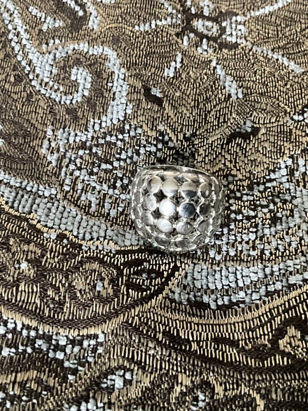 Park Lane Silver Tone Bubble Dome Statement Ring Size 6